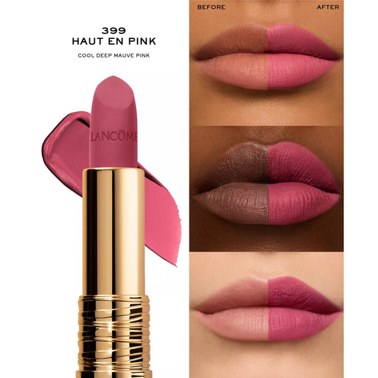 Lancome L'Absolu Rouge Drama Matte Barra de labios matificante Color 399 - Haut en Pink