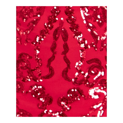 B Darlin Red Sequin Halter Prom Dress Size 9/10 Mermaid Formal Evening Gown $159