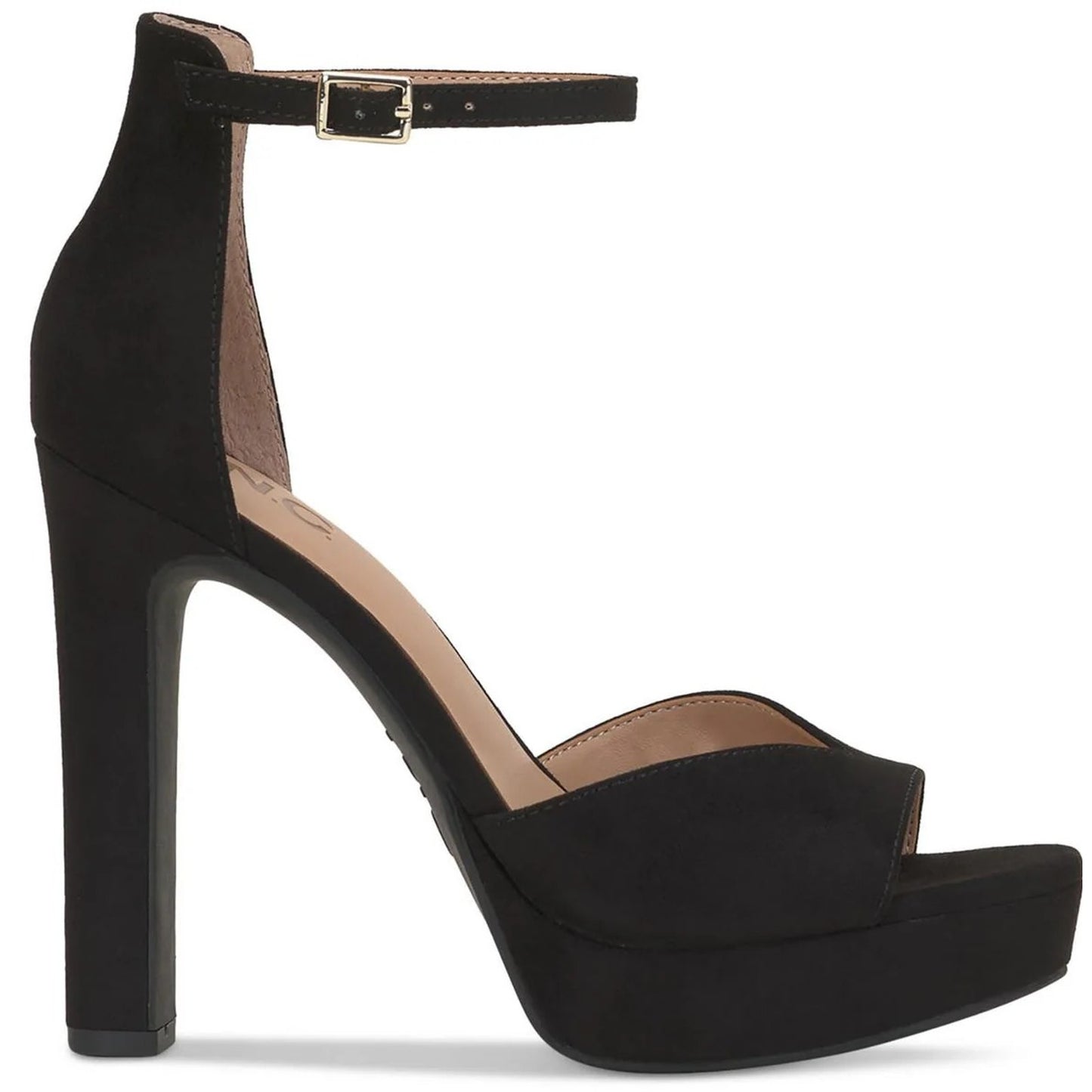 Guess Womens Byra Black Patent Block Heels Shoes SIZE 8