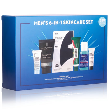 Macys MEN 6 IN 1 SKINCARE SET Moisturizer + Shaving Cream + Mask + Wash + Lotion