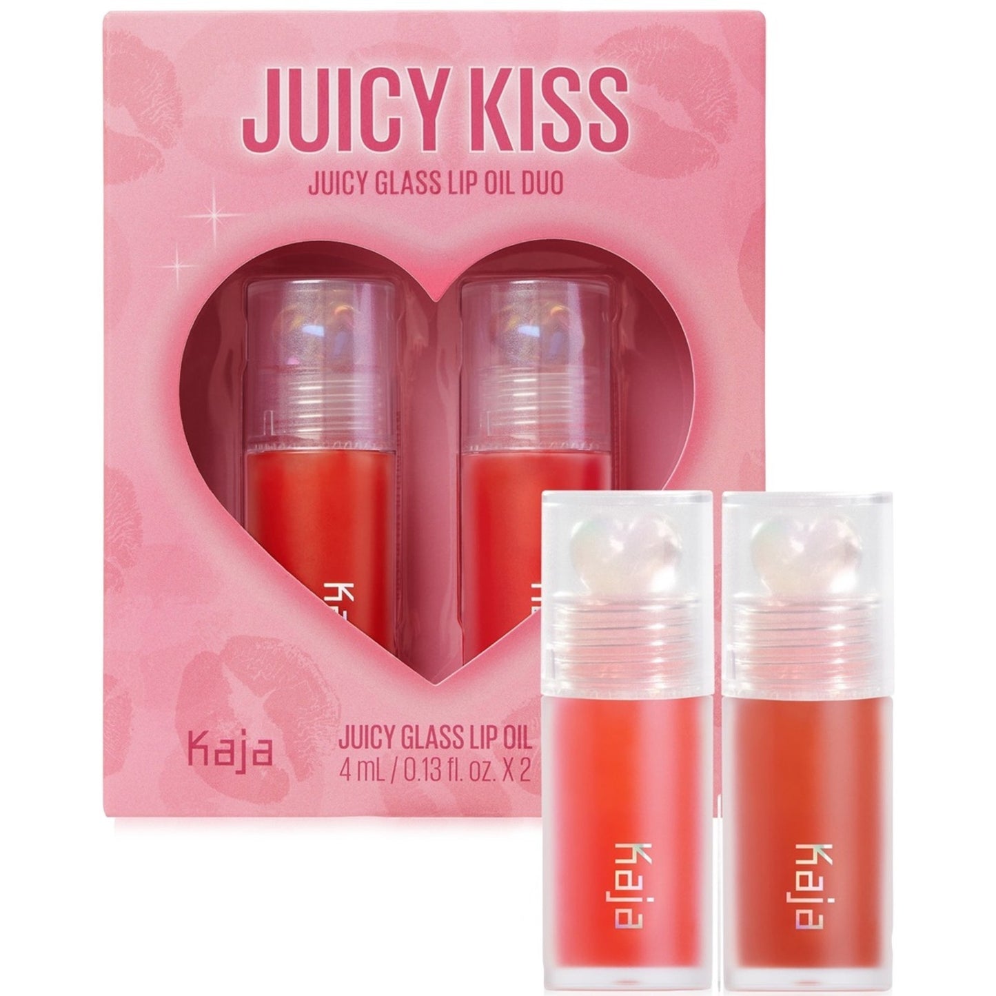 Kaja Juicy Glass Lip Oil FIG SMOOTHIE & PLUM PALOMA Jumbo Size Set 0.25oz 7.5mL