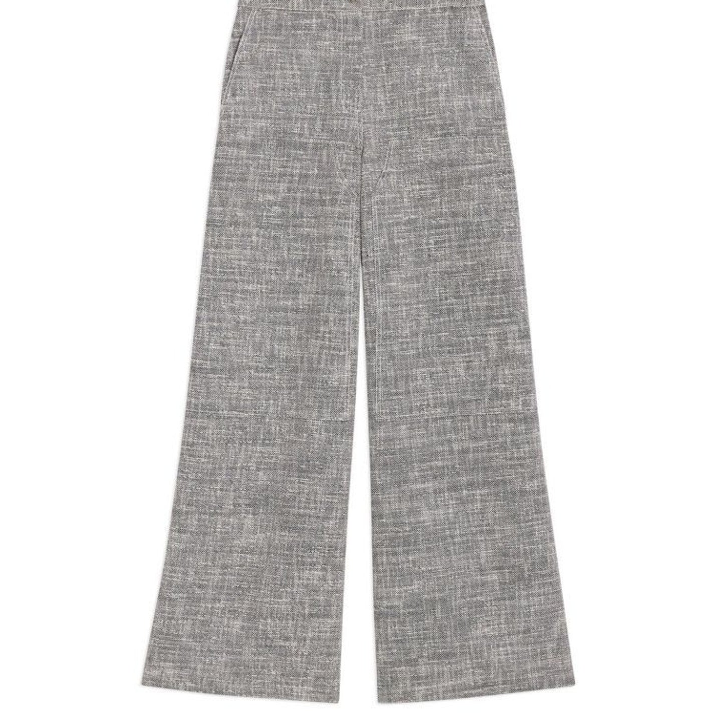 Theory Women's Heathered Wide-Leg Pant - Black Multi - Size 14, MSRP: 395$