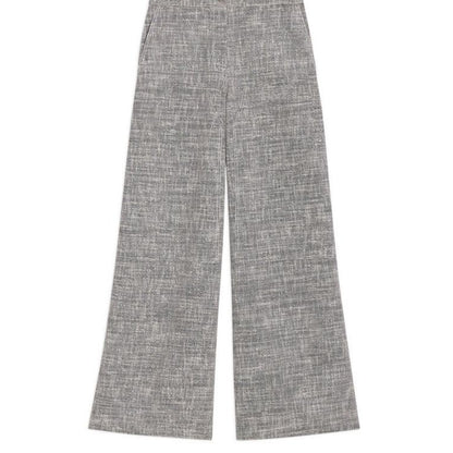 Theory Women's Heathered Wide-Leg Pant - Black Multi - Size 14, MSRP: 395$