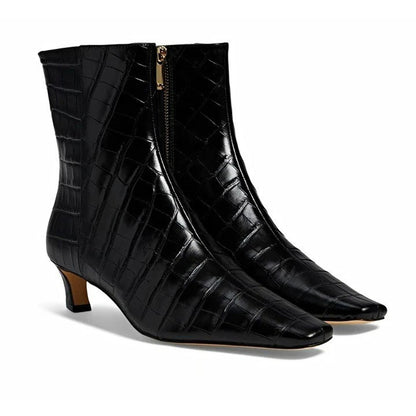 Michael Kors Women's Cosmo Croc-Embossed Kitten Heel Booties Size 6.5, MSRP $175