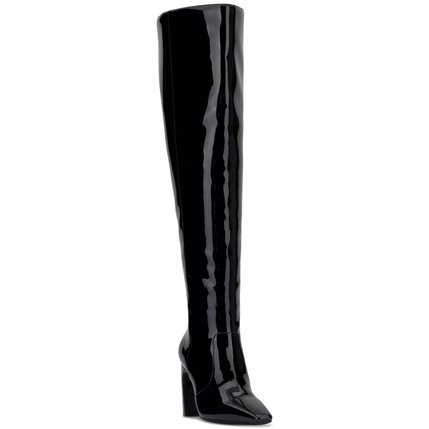 I.n.c. International Concepts Women's Orisa Over-the-Knee Boots, Black Patent,7M