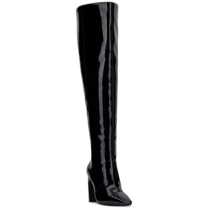 I.n.c. International Concepts Women's Orisa Over-the-Knee Boots, Black Patent,7M