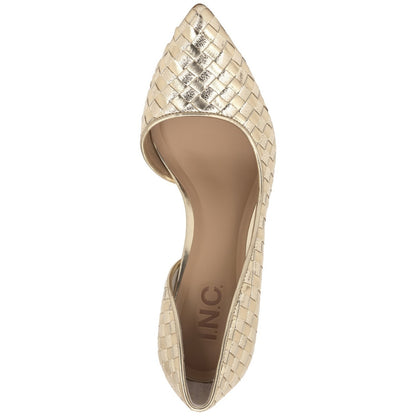 INC International Concepts Women's Gold Kenjay d'Orsay Pumps Shoe Size 8.5