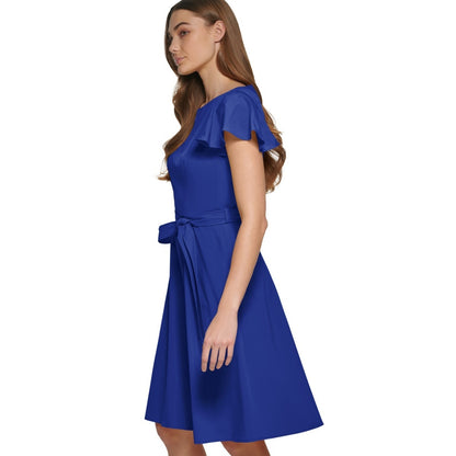 Calvin Klein Women's Flutter-Sleeve Tie-Waist Dress, Size 2, MSRP: 129$