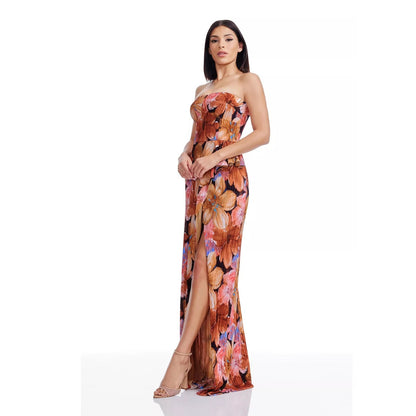 Dress The Population Amber Multi Kai Strapless Bodycon Dress Size Small $248