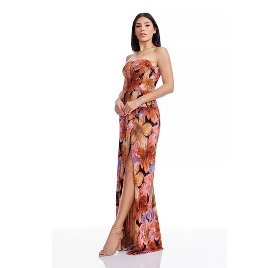 Dress The Population Amber Multi Kai Strapless Bodycon Dress Size Small $248