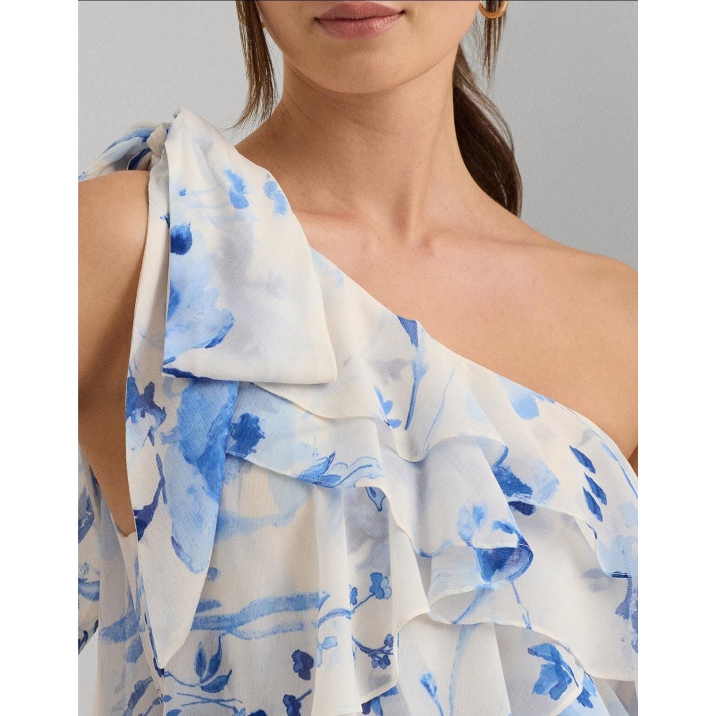 Lauren Ralph Lauren Womens Mini Floral Print Cocktail And Party Dress, Size 6,