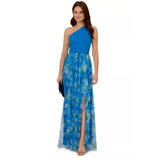 Adrianna Papell Women's Sweetpea Mixed-Media Gown, Size 12, MSRP: 229$