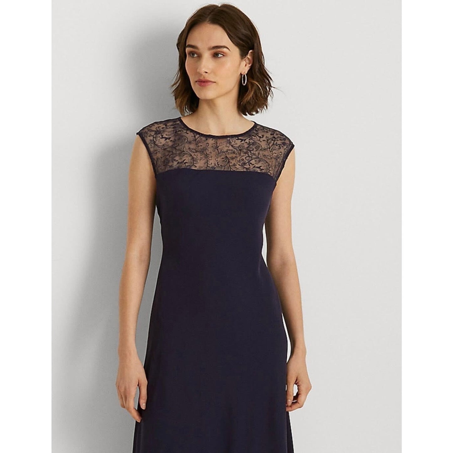 Lauren Ralph Lauren women's Georgette Sleeveless Cocktail Dress Size 8 , New