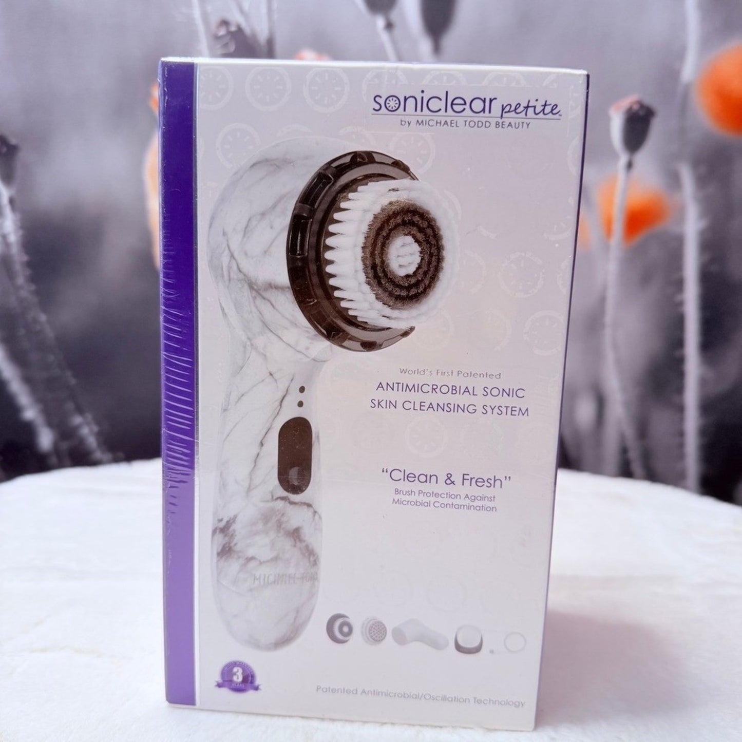 Michael Todd Beauty Soniclear Petite Skin Cleansing System Marble NEW,MSRP:139$
