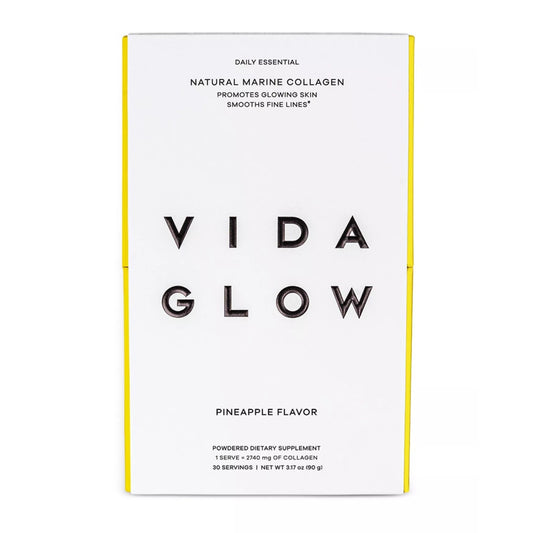 Vida Glow Colágeno Marino Natural Suplemento Dietético - Piña, vence 08/2027