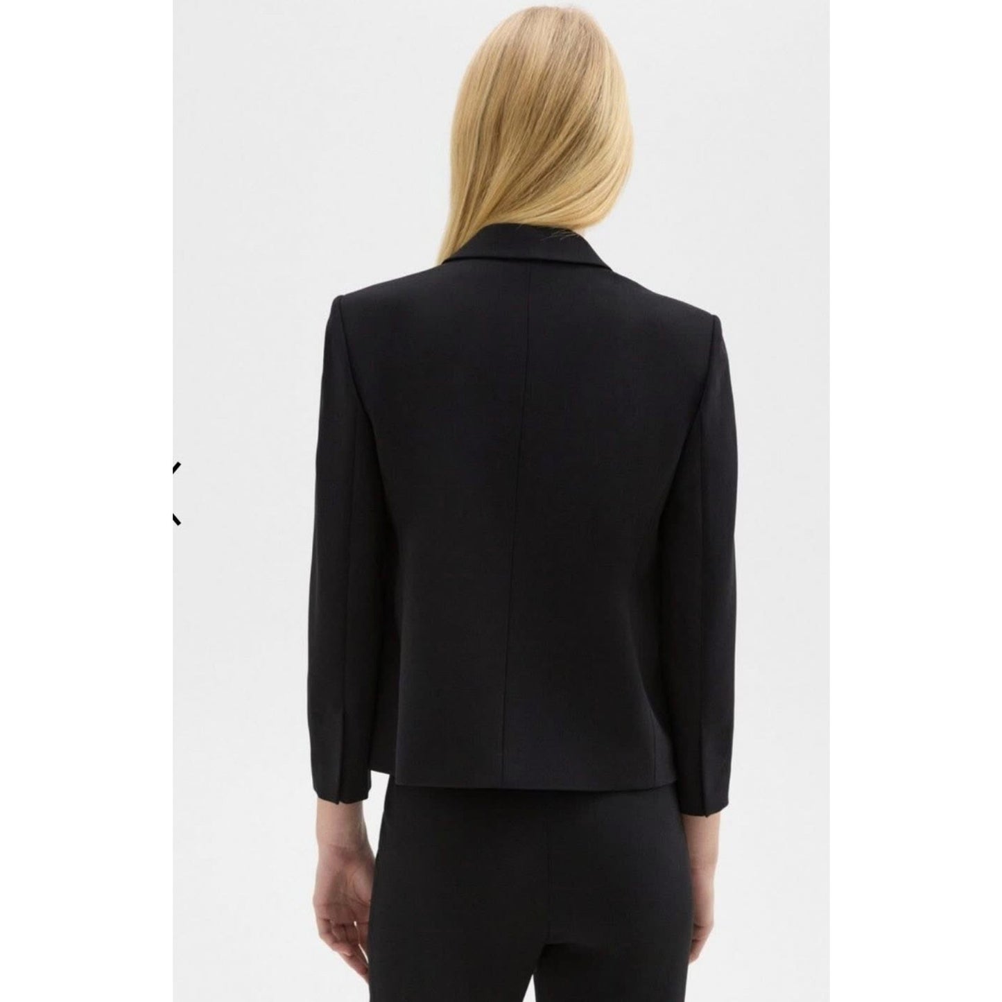 Theory Women's Shrunken Patch Pocket Blazer,admiral crepe, 100% Silk, Size 2 NWT