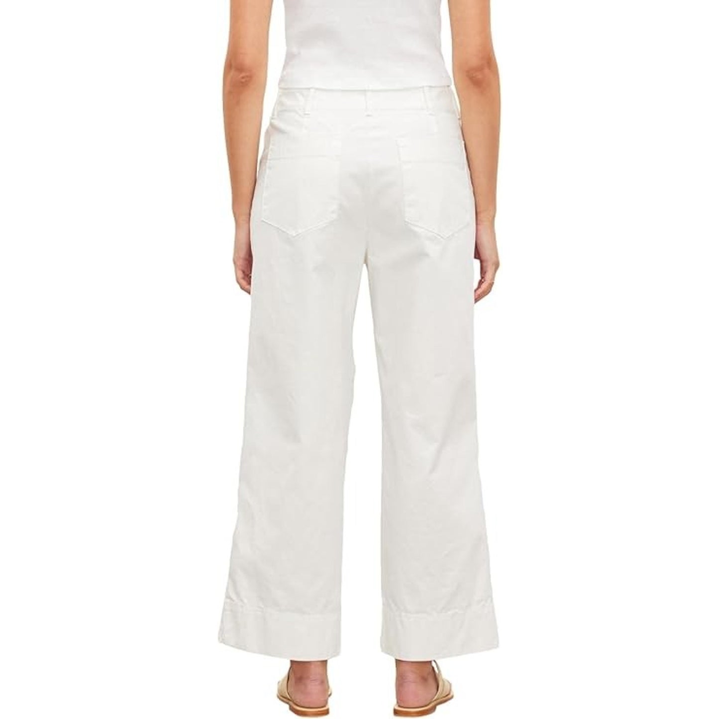 Velvet By Graham & Spencer Womens High Rise Cropped Wide Leg Pants, Size 10,