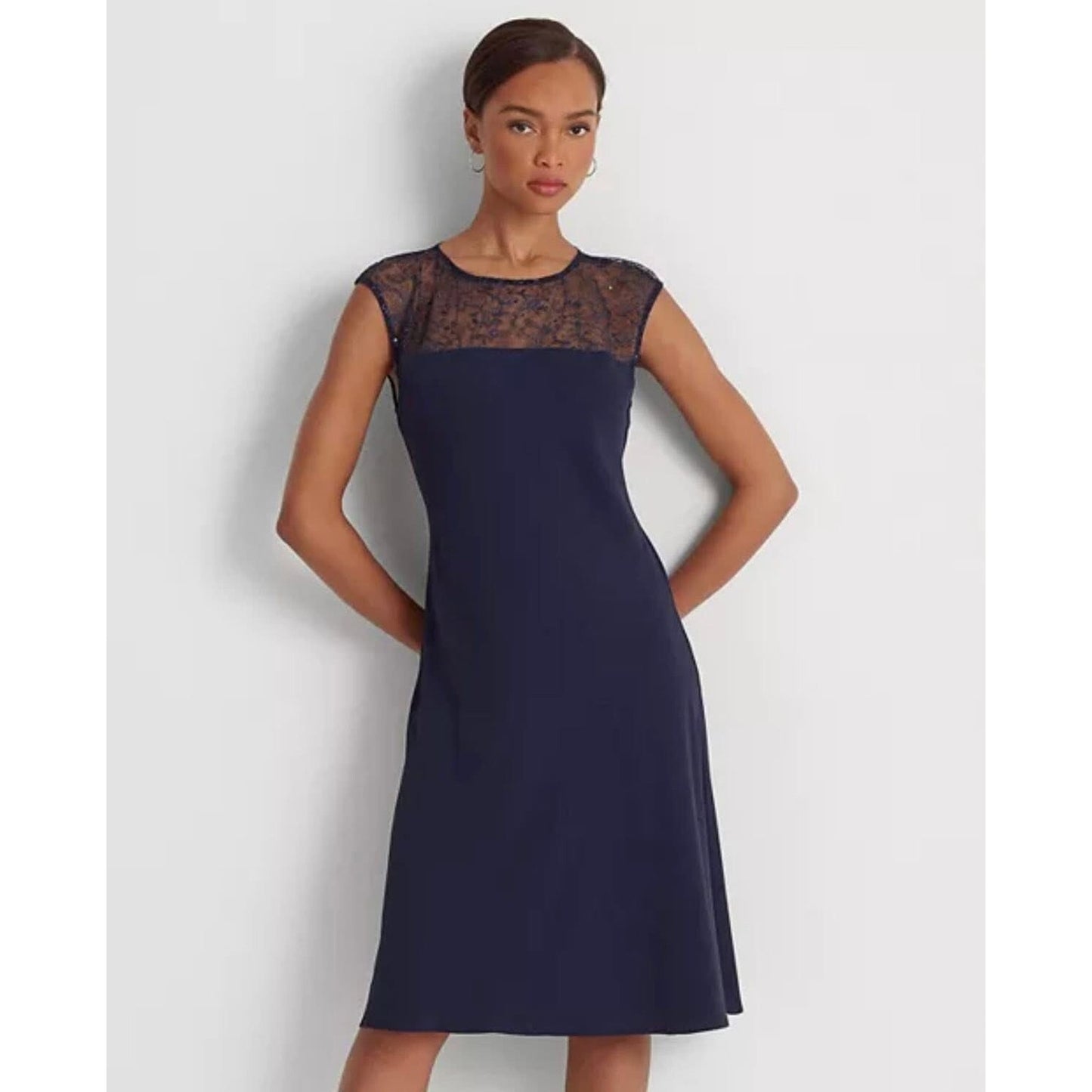 Lauren Ralph Lauren women's Georgette Sleeveless Cocktail Dress Size 8 , New