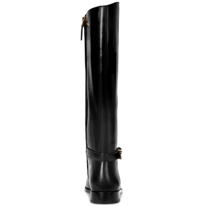Lauren Ralph Lauren Brooke Tall Black Leather Riding Style Boots Sz 5, MSRP 275$
