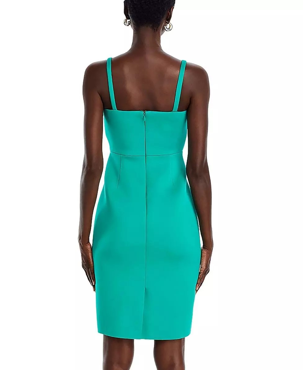 Eliza J Womens Green Knee-Length Rosette Formal Sheath Dress ,Size 6. MSRP: 158$