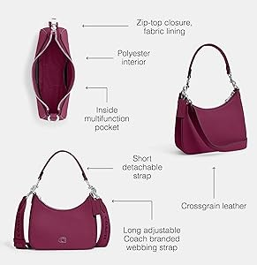 COACH Unisex Hobo Crossbody Bag in Crossgrain Leather. Brand New, Valued @ 350$